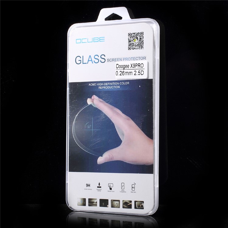 OCUBE 0.26mm Tempered Glass Screen Protector Guard Film for Doogee X9 Pro Arc Edge-8