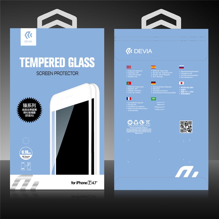 DEVIA Jade Series Anti-blue-ray Ultra-thin Full Size Tempered Glass Screen Protector for iPhone 7 - Black-4