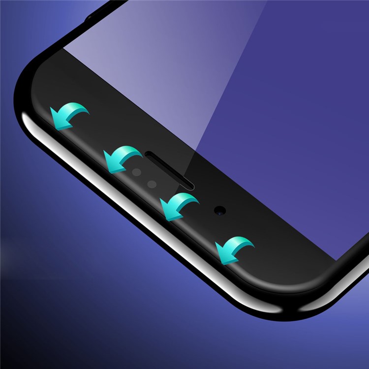 DEVIA Anti-blu-ray Tempered Glass Screen Protector for iPhone 7 4.7 inch Complete Covering Arc Edge - Black-3
