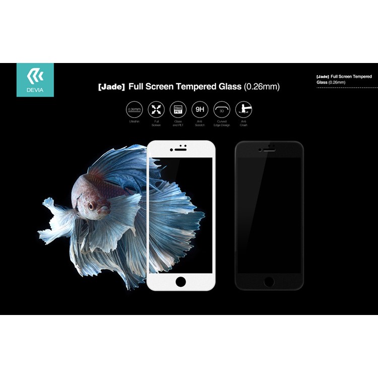 DEVIA for iPhone 7 Plus 3D Curved Tempered Glass Full Screen Cover - Black-2