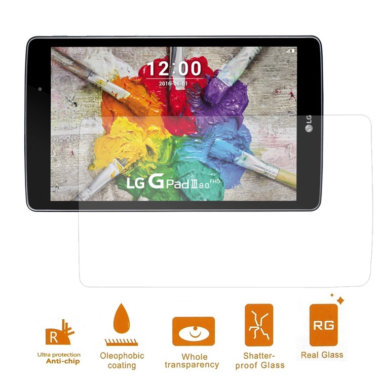 0.3mm Tempered Glass Screen Protector for LG G Pad III 10.1 FHD (Arc Edge)-1