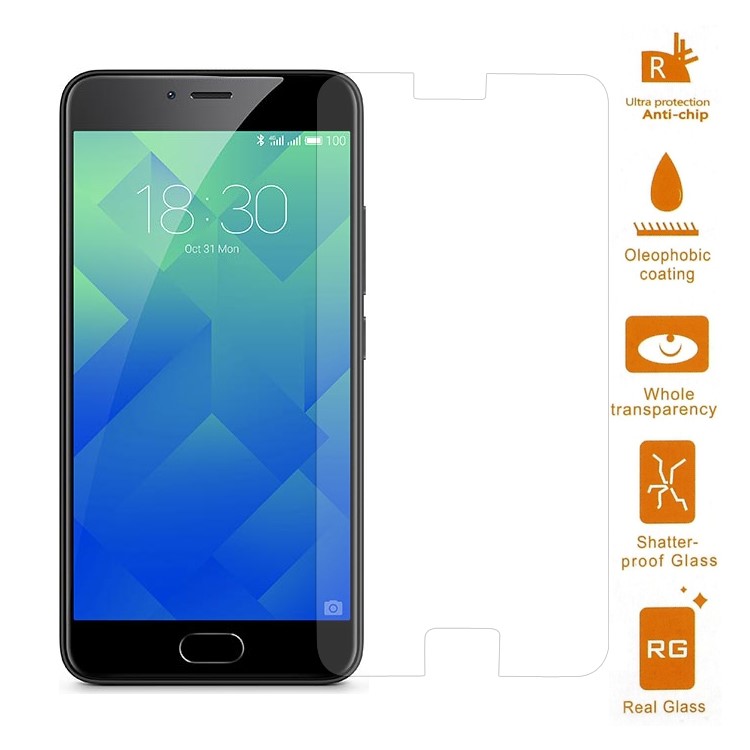 For Meizu M5 Mobile Tempered Glass Screen Protector Film 0.3mm (Arc Edge)-1