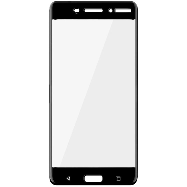 IMAK for Nokia 6 Tempered Glass Screen Protector Complete Cover - Black-2