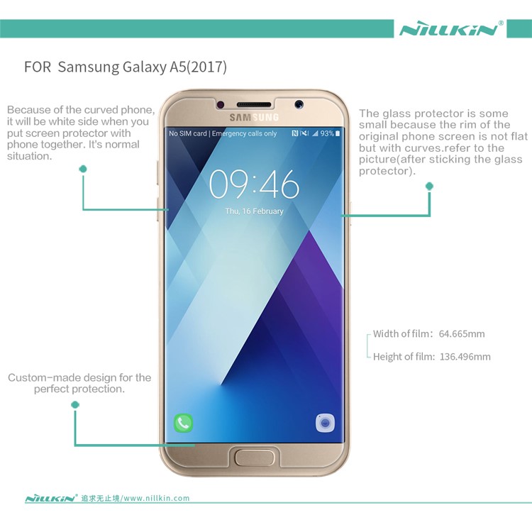 NILLKIN Amazing H+PRO Tempered Glass Screen Protector for Samsung Galaxy A7 (2017), Nanometer Anti-Explosion-13