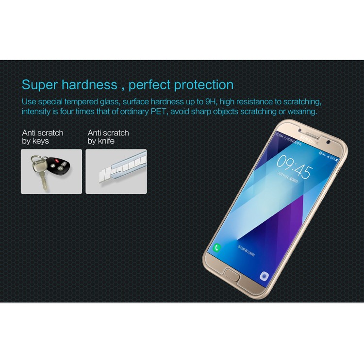 NILLKIN Amazing H Tempered Glass Screen Protector for Samsung Galaxy A7 (2017), Anti-explosion 9H-4