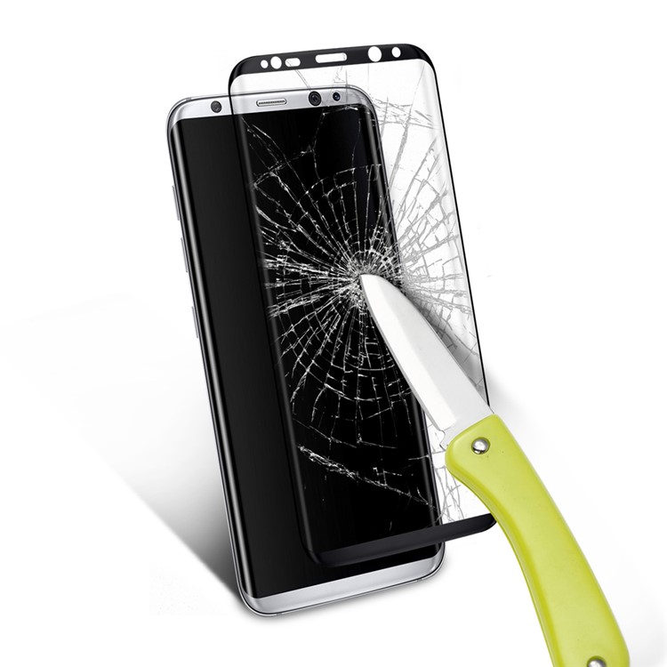 3D Curved Tempered Glass Full Screen Protector Film 0.3mm for Samsung Galaxy S8 G9500 - Black-5