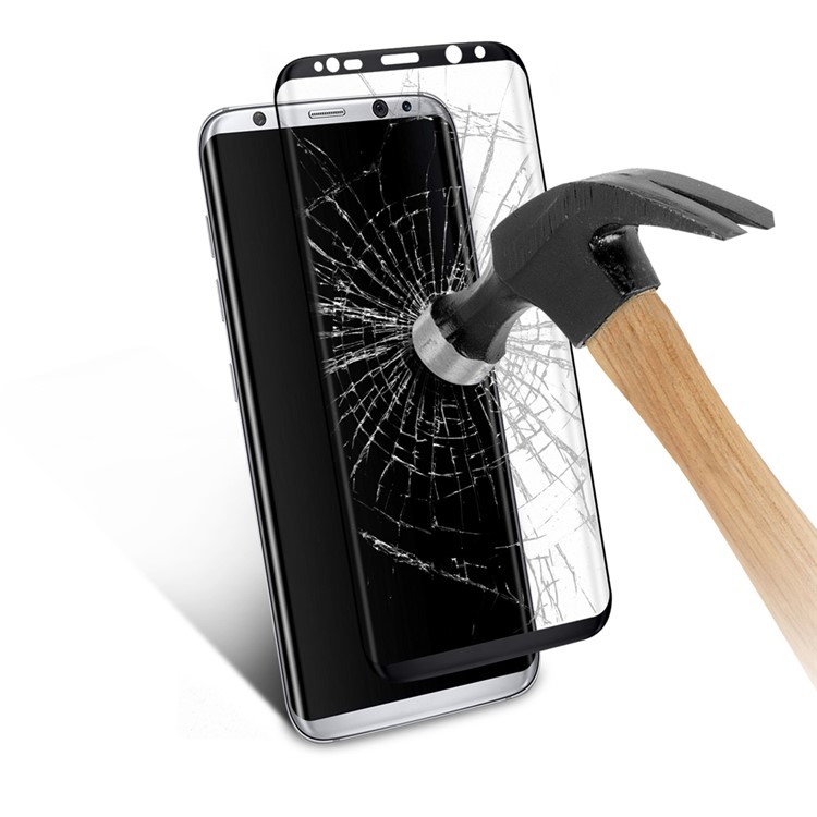 3D Curved Tempered Glass Full Screen Protector Film 0.3mm for Samsung Galaxy S8 G9500 - Black-6