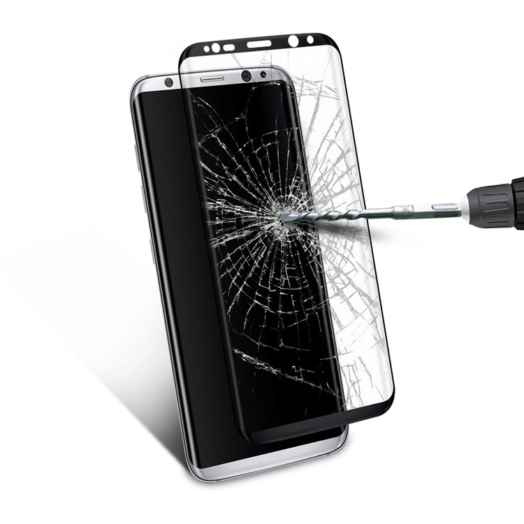 3D Curved Tempered Glass Full Screen Protector Film 0.3mm for Samsung Galaxy S8 G9500 - Black-7