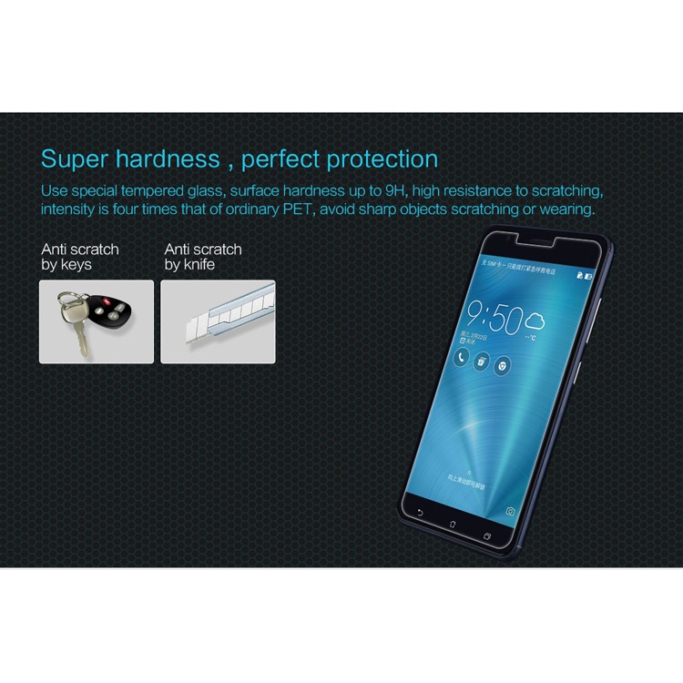 NILLKIN Amazing H Tempered Glass Screen Protector Guard Film Anti-explosion for Asus Zenfone 3 Zoom ZE553KL-4