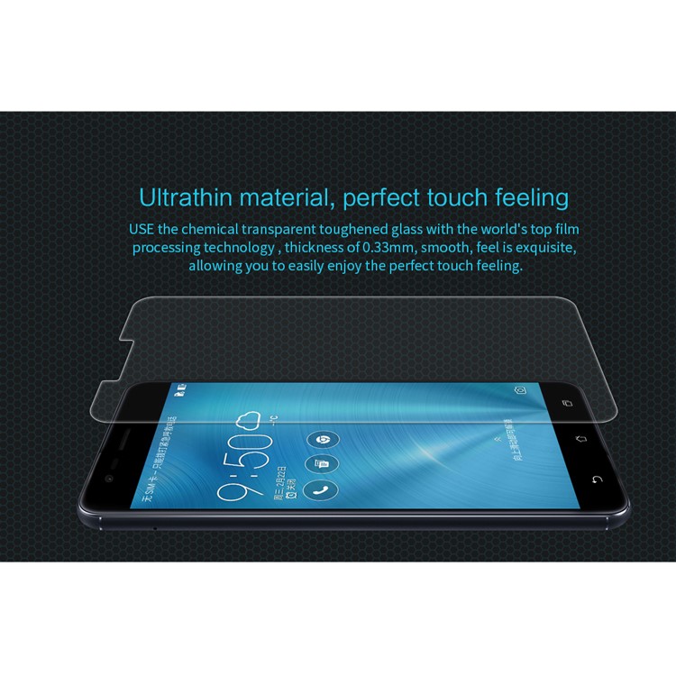 NILLKIN Amazing H Tempered Glass Screen Protector Guard Film Anti-explosion for Asus Zenfone 3 Zoom ZE553KL-6