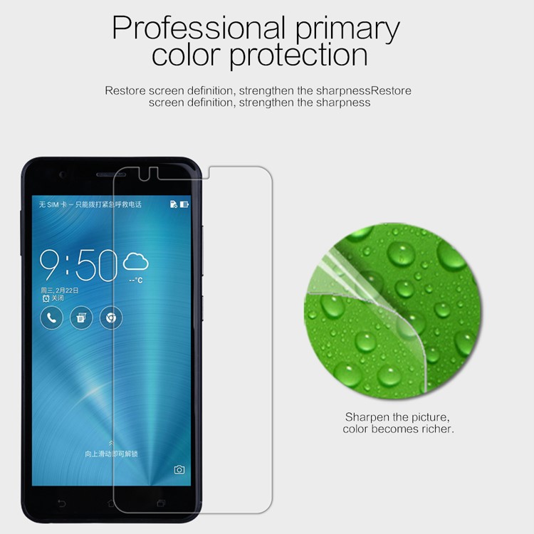 NILLKIN Crystal Clear Anti-fingerprint Screen Protector Film Cover for Asus Zenfone 3 Zoom ZE553KL-3