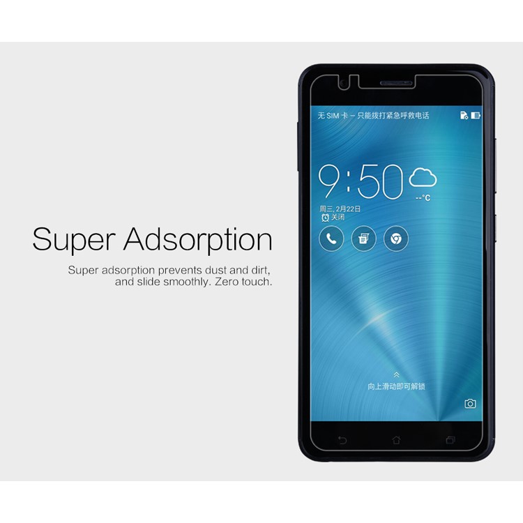 NILLKIN Crystal Clear Anti-fingerprint Screen Protector Film Cover for Asus Zenfone 3 Zoom ZE553KL-4