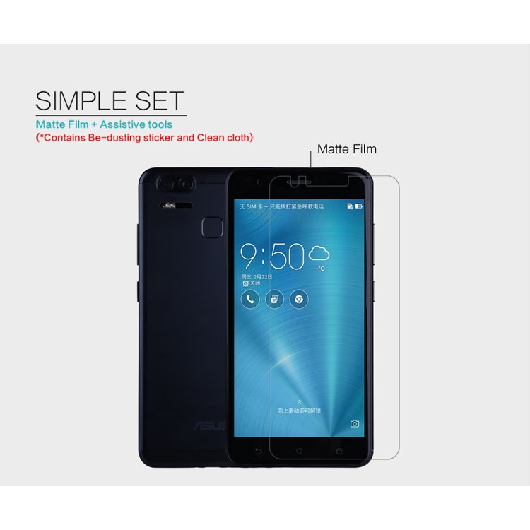 NILLKIN Anti-scratch Matte Screen Protector Shield Film for Asus Zenfone 3 Zoom ZE553KL-7