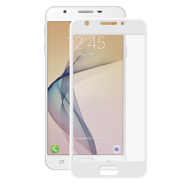 HAT PRINCE 3D Curved Carbon Fiber Full Tempered Glass Screen Protector for Samsung Galaxy On5 2016 / J5 Prime - White-2