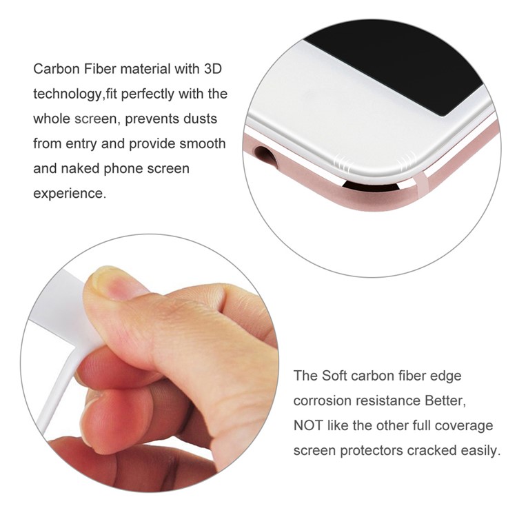 HAT PRINCE 3D Curved Carbon Fiber Full Tempered Glass Screen Protector for Samsung Galaxy On5 2016 / J5 Prime - White-4