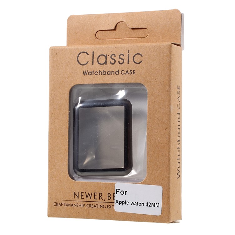 For Apple Watch Series 2 1 42mm 3D Curved Full Cover Tempered Glass Screen Protector - Black-7