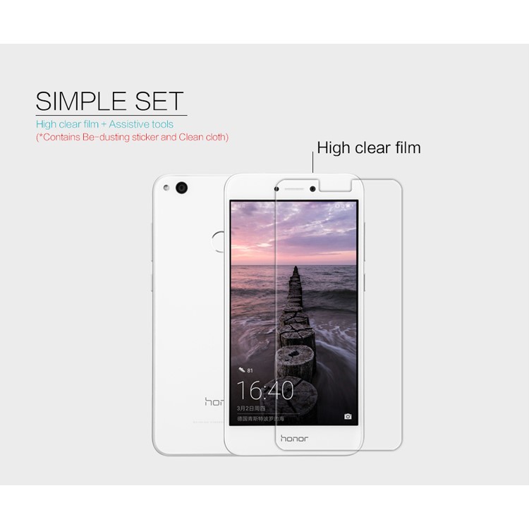 NILLKIN for Huawei P8 Lite (2017) / Honor 8 Lite Anti-fingerprint HD Clear LCD Screen Protector Film-5
