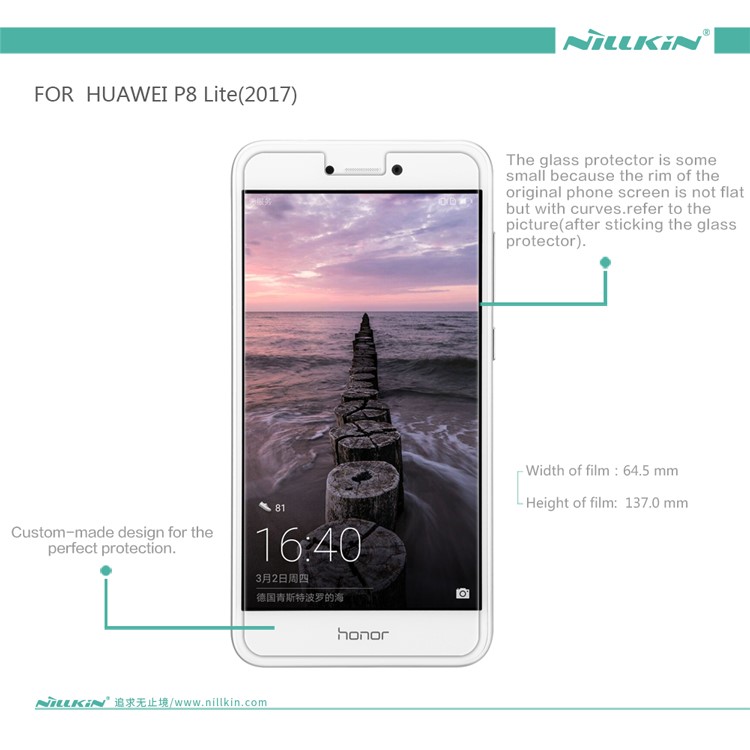 NILLKIN for Huawei P8 Lite (2017) / Honor 8 Lite Matte Anti-scratch LCD Screen Protector Mobile Film-6