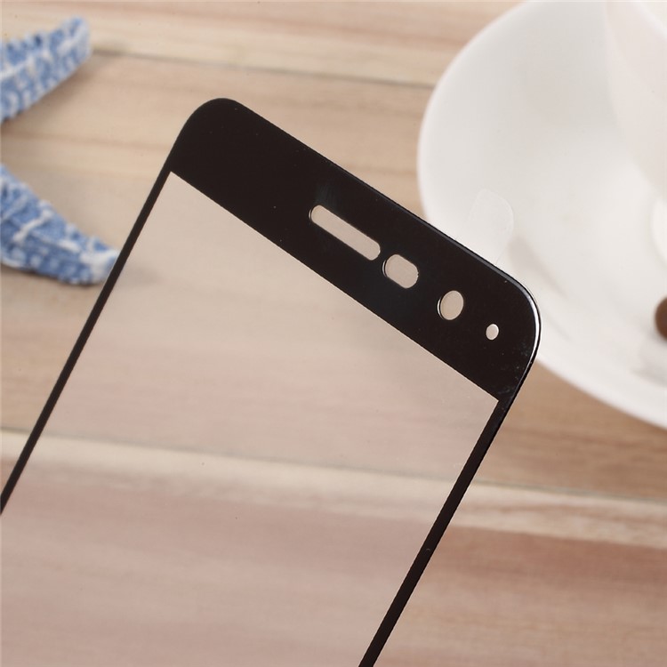 For Asus Zenfone 3 ZE520KL Silk Print Full Cover Tempered Glass Screen Protector Film - Black-5