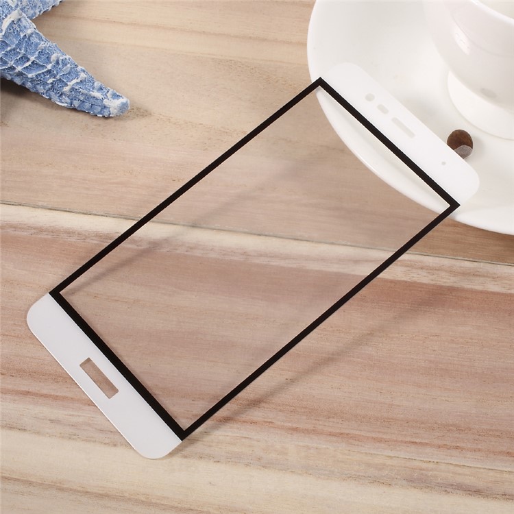 For Asus Zenfone 3 Max ZC520TL Silk Print Full Cover Tempered Glass Screen Protector Film - White-1