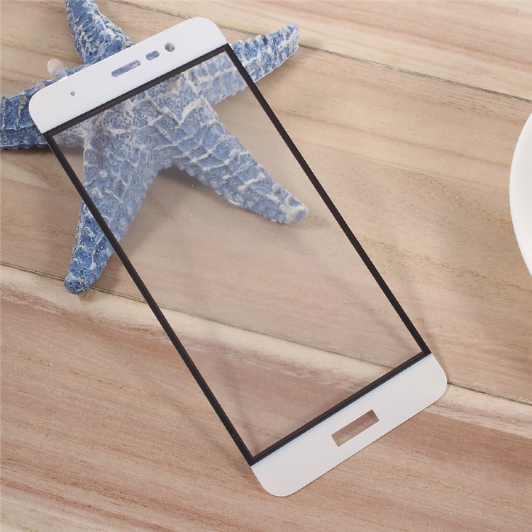 For Asus Zenfone 3 Max ZC520TL Silk Print Full Cover Tempered Glass Screen Protector Film - White-2