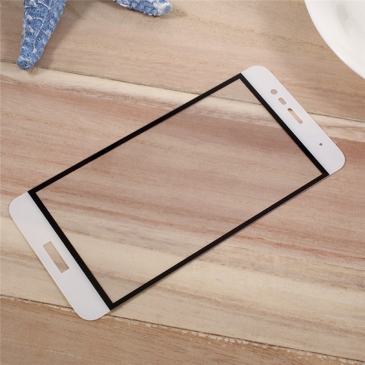 For Asus Zenfone 3 Max ZC520TL Silk Print Full Cover Tempered Glass Screen Protector Film - White-3