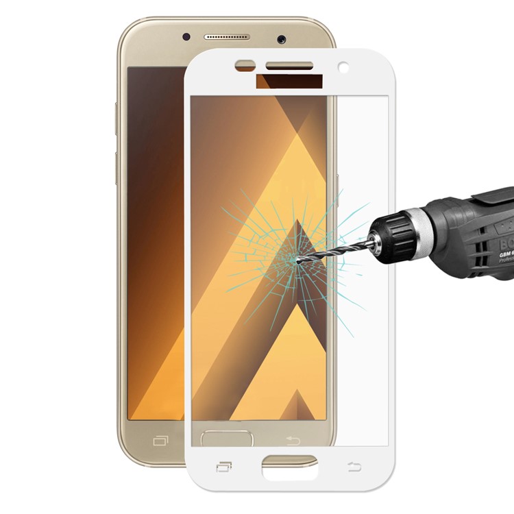 HAT PRINCE for Samsung Galaxy A5 (2017) 2.5D Tempered Glass Screen Guard Film 0.26mm Complete Cover - White-1