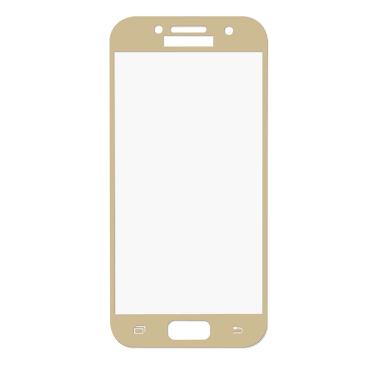 HAT PRINCE Complete Cover Tempered Glass Screen Protection Film for Samsung Galaxy A7 (2017) 2.5D 0.26mm - Gold-3