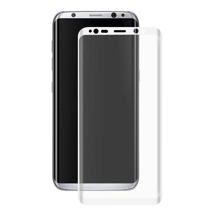 HAT PRINCE for Samsung Galaxy S8 3D Curved Full Size Tempered Glass Screen Protector Film 0.26mm 9H - White-2