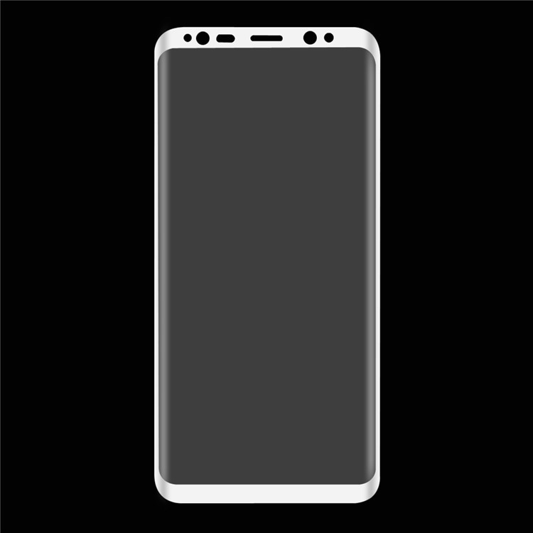 HAT PRINCE for Samsung Galaxy S8 3D Curved Full Size Tempered Glass Screen Protector Film 0.26mm 9H - White-4