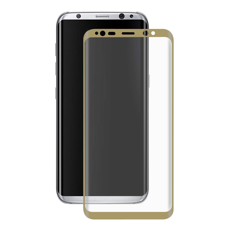 HAT PRINCE for Samsung Galaxy S8 0.26mm 9H 3D Curved Full Screen Tempered Glass Guard Film - Gold-2