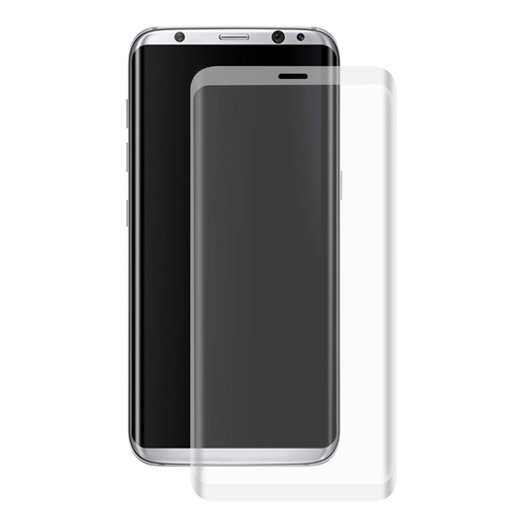 HAT PRINCE for Samsung Galaxy S8 Plus 3D Curved Full Coverage Tempered Glass Screen Protector 0.26mm 9H - Translucent Grey-2