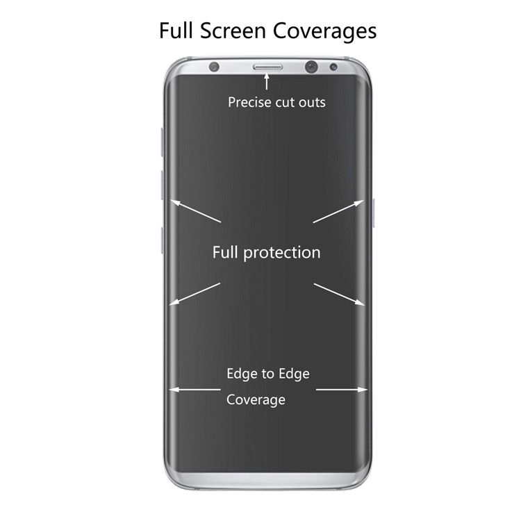 HAT PRINCE for Samsung Galaxy S8 Plus 3D Curved Full Coverage Tempered Glass Screen Protector 0.26mm 9H - Translucent Grey-3
