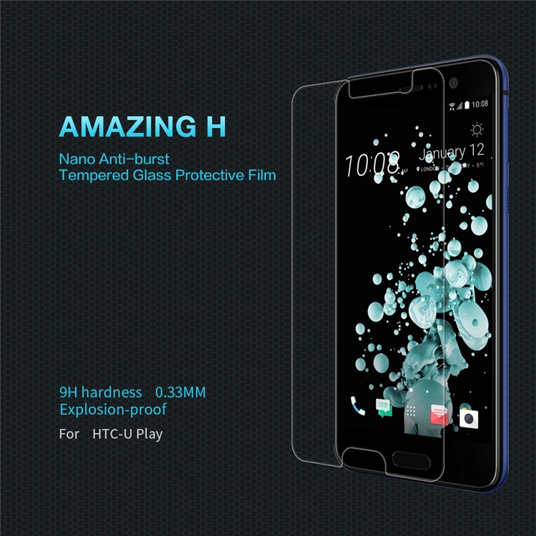 NILLKIN for HTC U Play Amazing H Tempered Glass Mobile Screen Protector Film + Camera Lens Films-1