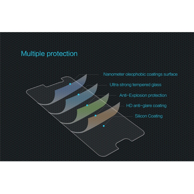NILLKIN for HTC U Play Amazing H Tempered Glass Mobile Screen Protector Film + Camera Lens Films-10