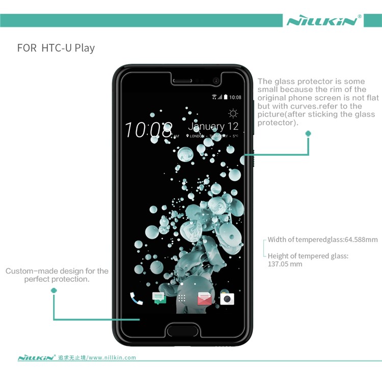 NILLKIN for HTC U Play Amazing H Tempered Glass Mobile Screen Protector Film + Camera Lens Films-15
