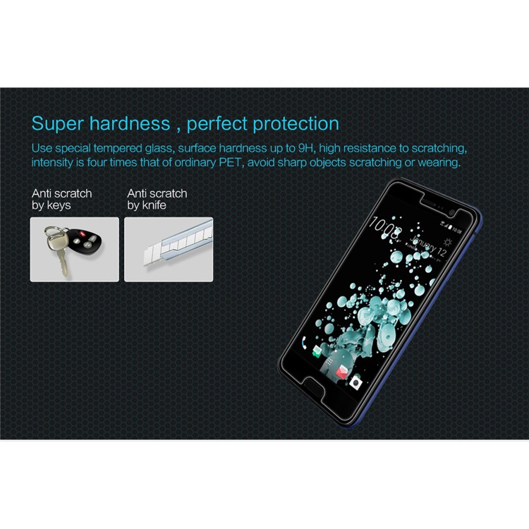 NILLKIN for HTC U Play Amazing H Tempered Glass Mobile Screen Protector Film + Camera Lens Films-3