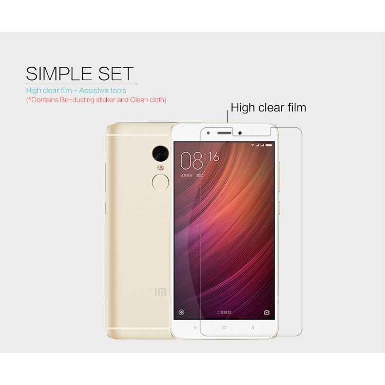 NILLKIN for Xiaomi Redmi Note 4X Anti-fingerprint HD Clear LCD Screen Protector Film-5