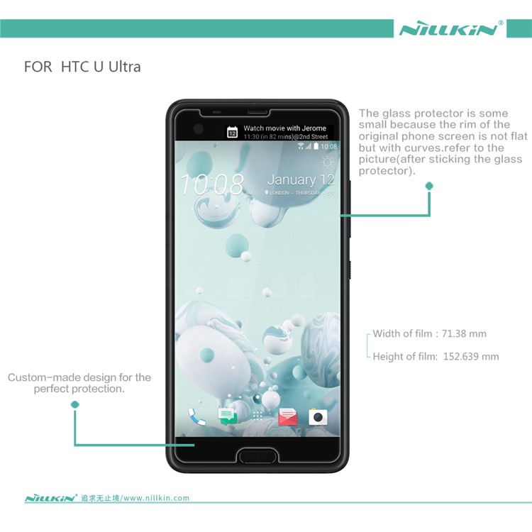 Nillkin Für HTC U Ultra Anti-fingerabdruck HD Clear Lcd-bildschirmschutzfilm-6