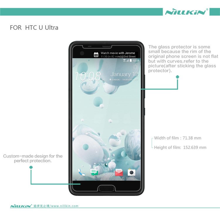 NILLKIN for HTC U Ultra Matte Anti-scratch LCD Screen Protector Mobile Film-6