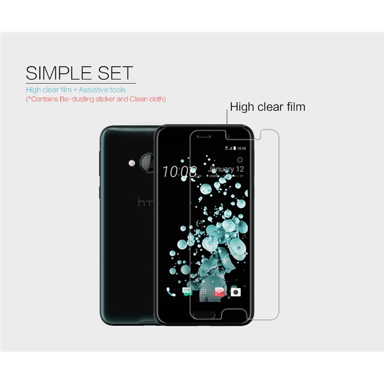 NILLKIN for HTC U Play Anti-fingerprint HD Clear LCD Screen Protector Film-5