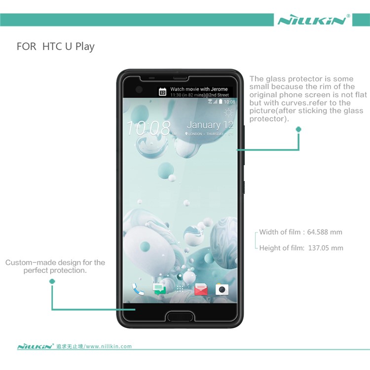 NILLKIN for HTC U Play Matte Anti-scratch LCD Screen Protector Mobile Film-6