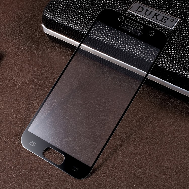 For Samsung Galaxy A3 (2017) Silk Printing Moible Tempered Glass Screen Protector (Crocodile Texture Package) - Black-1