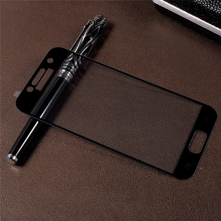 For Samsung Galaxy A3 (2017) Silk Printing Moible Tempered Glass Screen Protector (Crocodile Texture Package) - Black-3