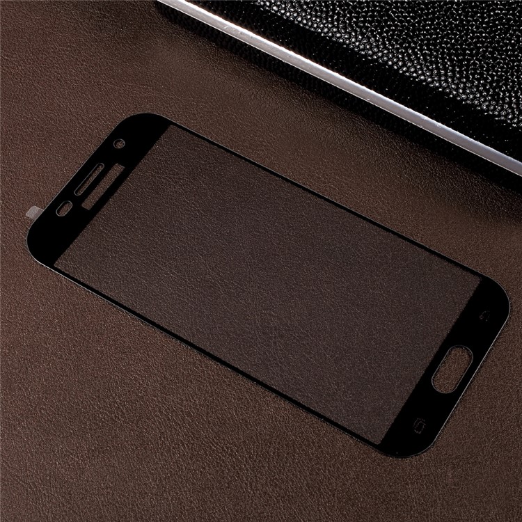 Silk Print Tempered Glass Screen Protector Film for Samsung Galaxy A5 (2017) A520 (Crocodile Texture Package) - Black-2