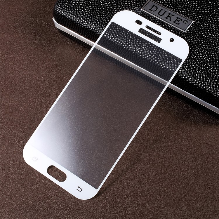 Silk Print Moible Tempered Glass Screen Protector for Samsung Galaxy A5 (2017) A520 (Crocodile Texture Package) - White-1