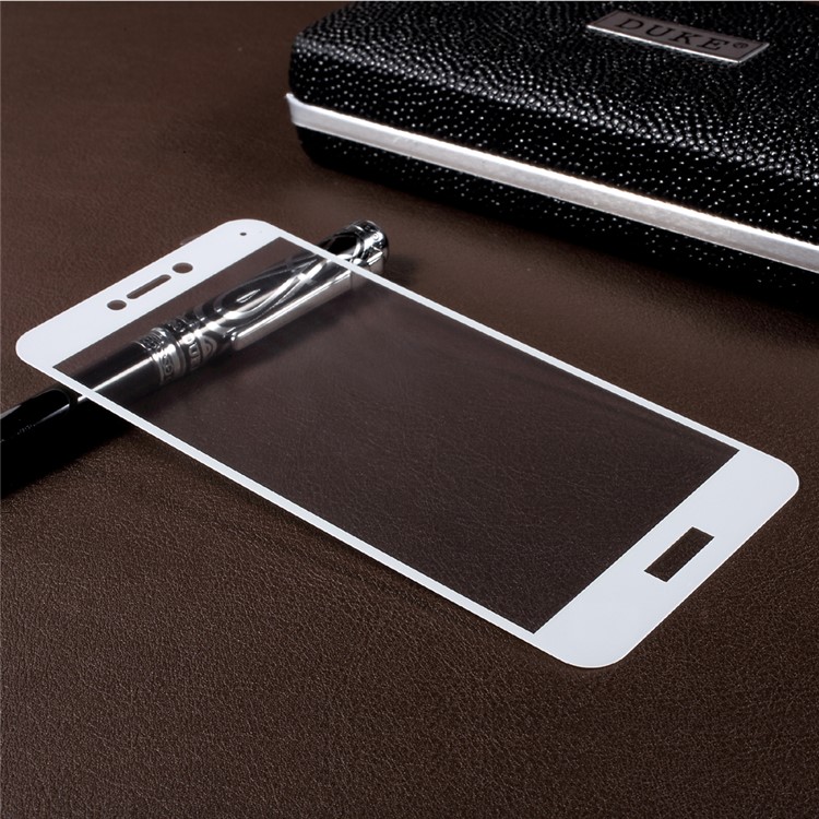 Silk Printing Tempered Glass Screen Guard Film for Huawei P8 Lite (2017) / Honor 8 Lite (Crocodile Texture Package) - White-3