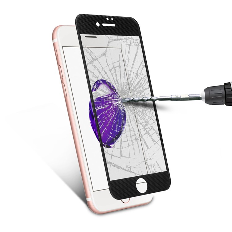 Carbon Fiber Texture 3D Full Coverage Tempered Glass Screen Protector for iPhone 7 4.7 inch - Black-8