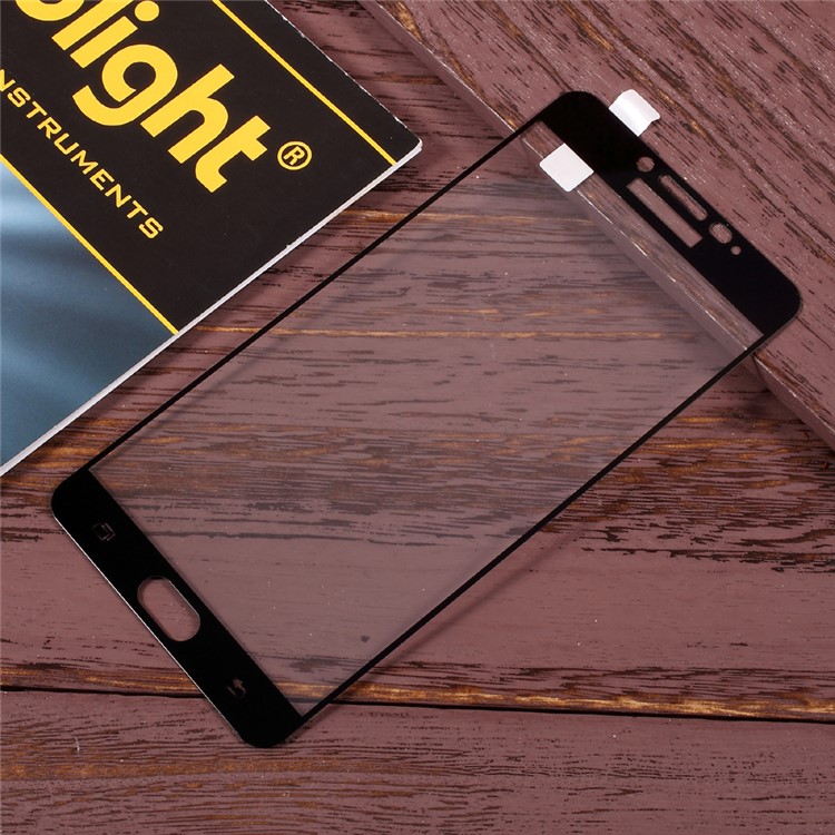 For Samsung Galaxy C9 Pro Full Coverage Mobile Tempered Glass Screen Protector - Black-1