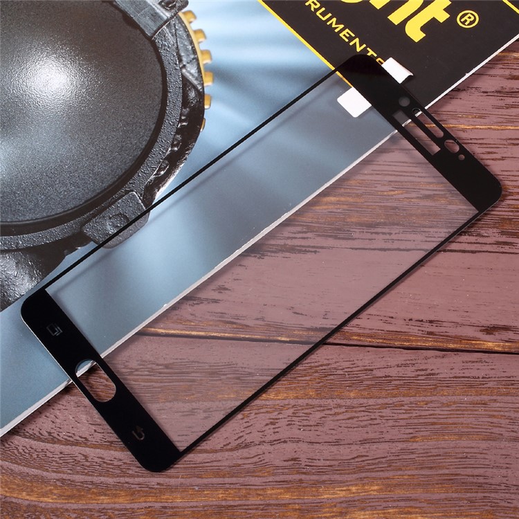 For Samsung Galaxy C9 Pro Full Coverage Mobile Tempered Glass Screen Protector - Black-4